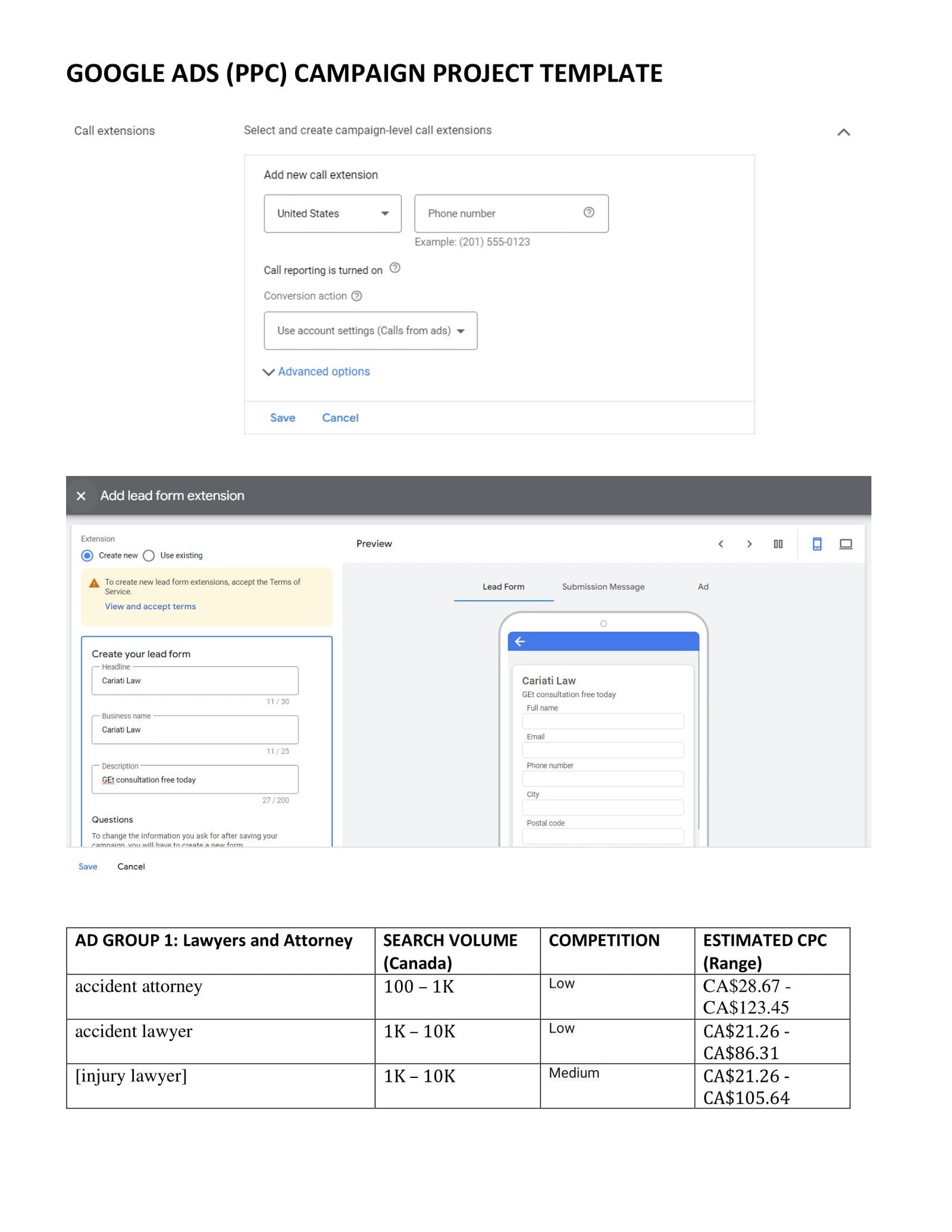 PPC CAMPAIGN PROJECT Template -06