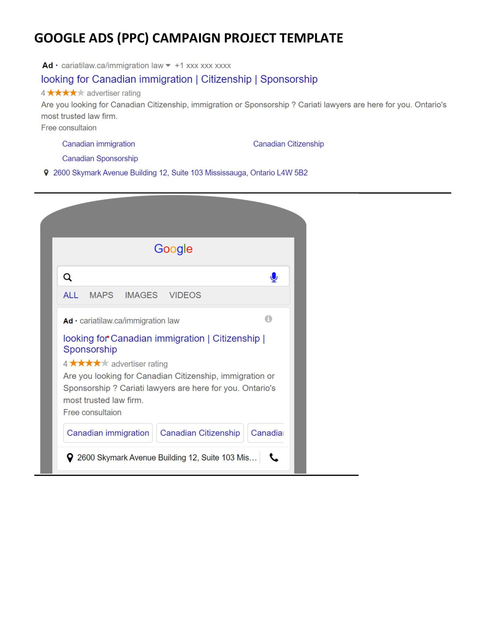 PPC CAMPAIGN PROJECT Template -12